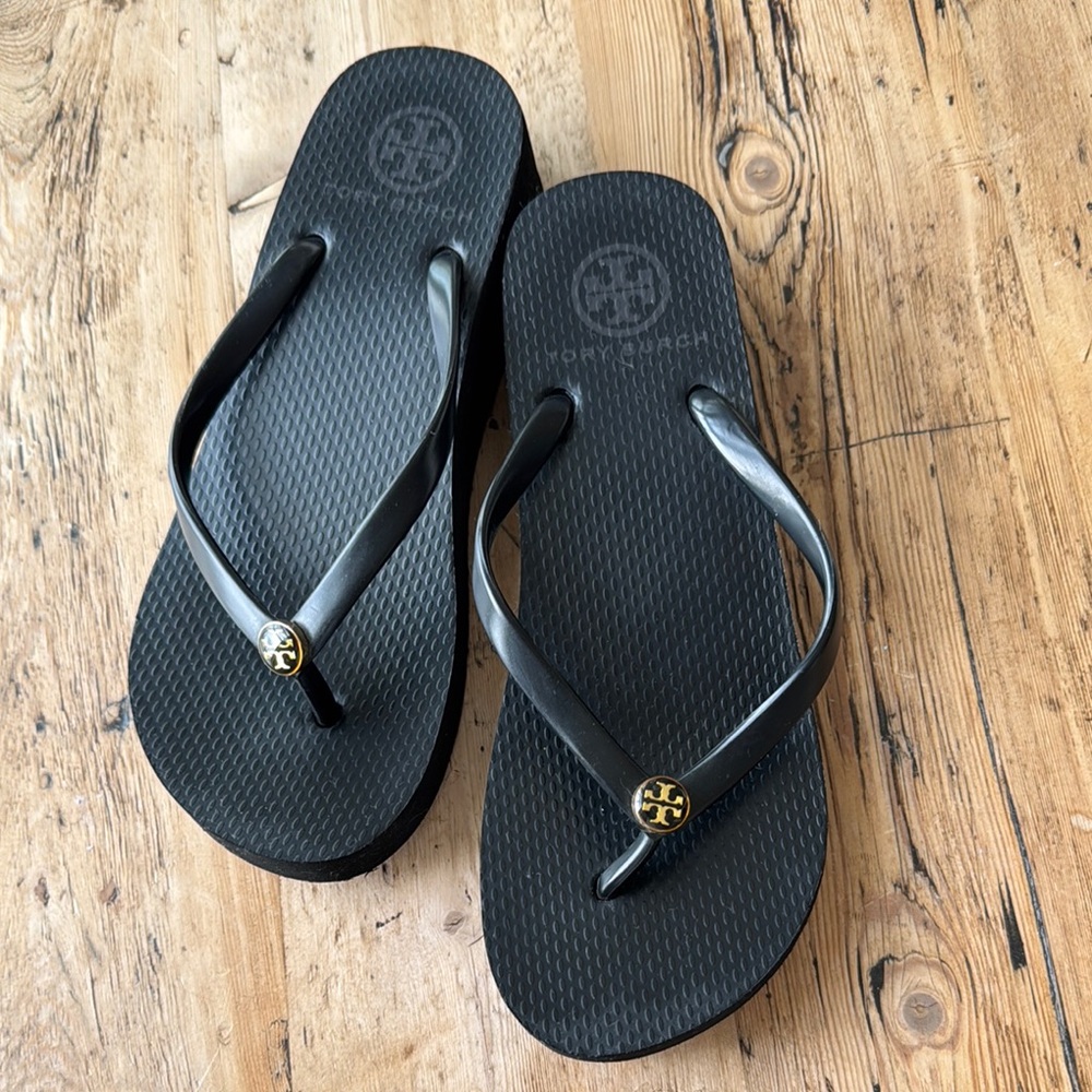 Tory Burch Black Flip Flops